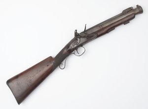 Blunderbuss مع حربة الربيع تم إصدارها للمتطوعين الأيرلنديين ، cc 1815 (blunderbuss ، flintlock)