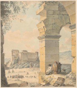 الكولوسيوم في سانتي كواترو كوروناتي منظر للكولوسيوم (العنوان على الكائن) بواسطة جوزيفوس أوغسطس نيب