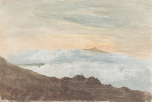 المناظر الطبيعية الجبلية مع الغيوم بواسطة جوشوا كريستال