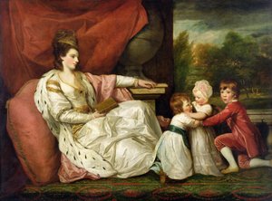 شارلوت غرينفيل (الليدي ويليامز وين) وأطفالها، حوالي عام 1788 (زيت على قماش) بواسطة جوشوا رينولدز