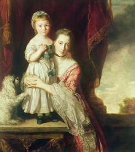 جورجيانا ، الكونتيسة سبنسر مع السيدة جورجيانا سبنسر ، 1759-61