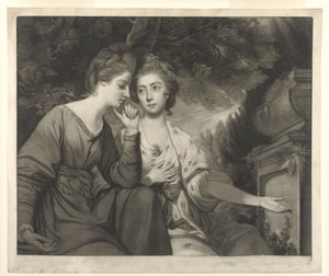 السيدة Harriet Bouverie والسيدة Frances Ann Crewe ، محفورة بواسطة Giuseppe Marchi ، 1770 بواسطة جوشوا رينولدز