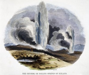 السخانات ، أو غليان الينابيع في آيسلندا ، من ظاهرة الطبيعة ، 1849