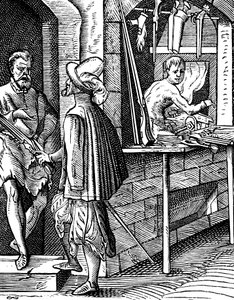Harquebusier أو صانع مسدس يدوي ، c1559-1591 بواسطة جوست عمان