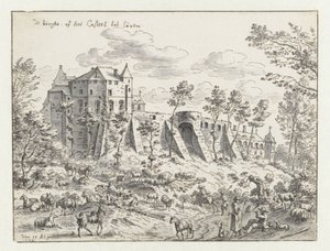 قلعة لوفين ، 1675 (قلم وحبر على ورق)