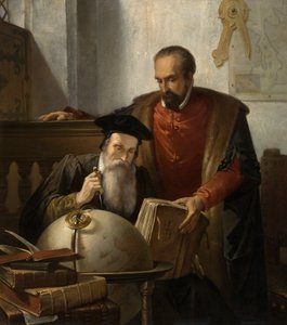 مركاتور وأورتيليوس (زيت على قماش) بواسطة جوزيف (1816 88) بلمانس
