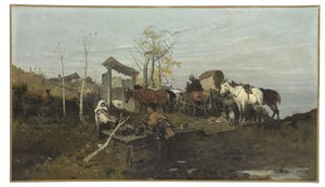 محادثة في البئر ، 1877 بواسطة جوزيف برانت