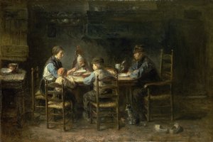 عائلة فلاحين على المائدة