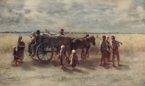 حصاد البطاطا ، 1844 ، c1915 بواسطة جوزيف إسرائيل
