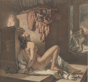 كاساندرا تطالب أثينا بالانتقام من أياكس ، 1795-1838. بواسطة جيروم مارتن لانجلوا الأصغر