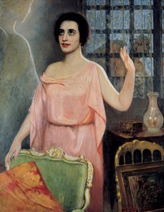 صورة لمارغريتا زيرغو (1888-1969) ، في "لا زيرغو أون كريستالين" ، رسمها الأخوان كوينتيروس (زيت على قماش) بواسطة Juan Antonio Benlliure y Gil