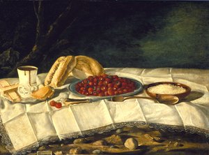 الحياة الساكنة مع الفراولة والشوكولاتة ، 1775-1790