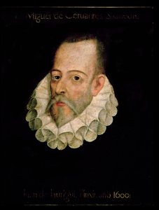 صورة ميغيل دي سيرفانتس إي سافيدرا (1547-1615) 1600 (زيت على لوح) بواسطة Juan de Jauregui y Aguilar