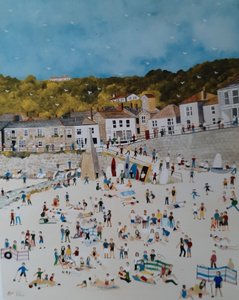 Mousehole Beach، 2018 (جواش على ورق) بواسطة جودي جويل