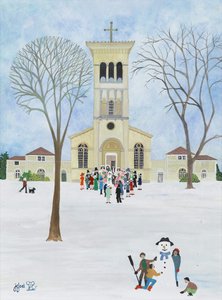 كنيسة القديس رافائيل ، كينغستون ، 2009 (جواش على ورق) بواسطة جودي جويل