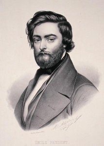 صورة لإميل برودنت (1817-63) نقشت بواسطة ماري ألوف (1812-1883) (ليثو) بواسطة جول (بعد) لور