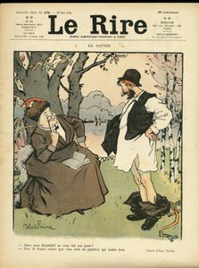 رسم إيضاحي لأبل فيفر (1867-1945) لغلاف Le Lire ، 30/05/08 - الساتير - نباتات الطبيعة ، الحب ، الموضة ، الشجرة ، الأواني الزجاجية بواسطة جول هابيل فافر