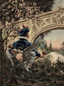 جارجانتوا، يمسح أردافه على أوزة. غارغانتوا. رسم توضيحي لجول غارنييه. في "Rabelais et l