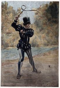 رجل يلعب الشخير (الشخير). غارغانتوا، رسم توضيحي لجول غارنييه. في "رابليه وأعمال جول غارنييه". بواسطة جول أرسين غارنييه