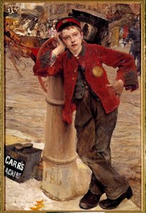 لوحة تلميع الأحذية الإنجليزية الصغيرة لجول باستيان ليباج (1848-1884) 1882 صن. 0،89x1،32 م باريس ، فنون زخرفية