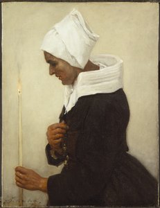 Breton Peasant Woman تحمل مدببة ، c.1869 بواسطة جول بريتون