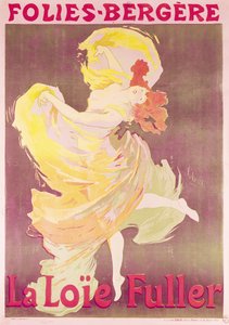 إعلان ملصق Loie Fuller (1862-1928) في Folies Bergere