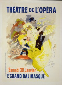 استنساخ ملصق يعلن عن أول `` Grand Bal Masque &39;&39; ، مسرح L&39;Opera ، باريس ، 1896