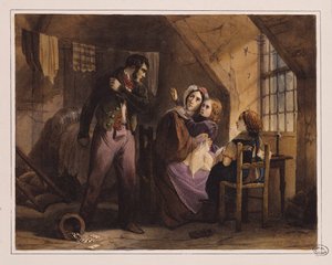 الرذيلة والفضيلة: البؤس (ليثو ملون)