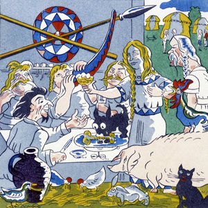 Festin (وليمة Gaul) ، في La Gaule et les Gauls ، تاريخ فرنسا بواسطة Jules Depaquit