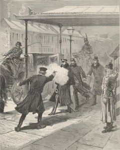 اغتيال الكونت ميخائيل لوريس مليكوف. من Le Monde Illustré ، 1880. بواسطة جول ديكارت فيرات