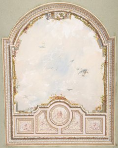 تصميم لسقف aa trompe l'oeil sky ، النصف الثاني من القرن التاسع عشر. التأليف: Jules-Edmond-Charles Lachaise ، Eugène-Pierre Gourdet.