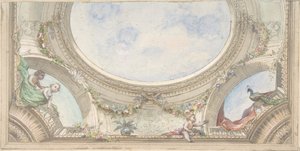 تصميم سقف Trompe L'Oeil لغرفة الطعام ، فندق de Trévise ، 1850-1910. التأليف: Jules-Edmond-Charles Lachaise ، Eugène-Pierre Gourdet.