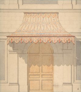 تصميم لمظلة فوق باب ، على الطراز المغربي ، 1830-97. التأليف: Jules-Edmond-Charles Lachaise ، Eugène-Pierre Gourdet.