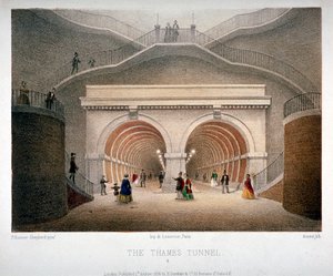 منظر لمدخل نفق التايمز ، لندن ، 1854