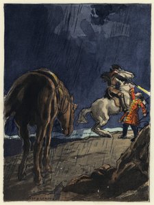 رسم توضيحي لمذكرات كازانوفا (طباعة حجرية ملونة) بواسطة جول ماري أوغست ليرو