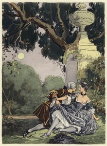 رسم توضيحي لمذكرات كازانوفا (طباعة حجرية ملونة)