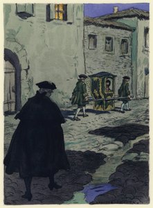 رسم توضيحي لمذكرات كازانوفا (طباعة حجرية ملونة) بواسطة جول ماري أوغست ليرو