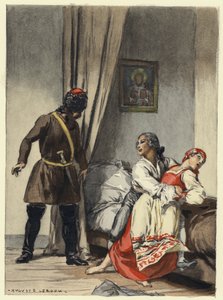 رسم توضيحي لمذكرات كازانوفا (طباعة حجرية ملونة)