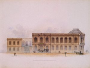 قصر ستروجانوف في سانت بطرسبرغ. الواجهة ، 1863 بواسطة جول مايبلوم