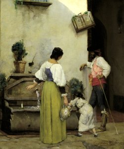 في حوض الماء ، 1876-1877.