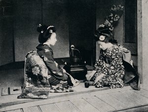 الشاي الاحتفالي الذي تقدمه يد يابانية جميلة ، c1900 ، 1921. بواسطة شارع جوليان ليونارد