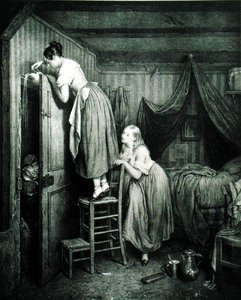نوزي باركر معاقبة ، نقشها ألفونس ليون نويل (1807-1884) (طباعة) بواسطة جوليان (بعد) فالو دي فيلنوف
