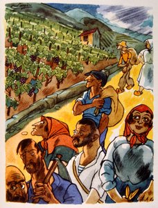 كرم فرنسي. 1944. رسم لجوليان بافيل