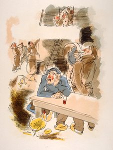 رسم نبيذ فكاهي عام 1946 ، رسم توضيحي لجوليان بافيل بواسطة جوليان بافيل