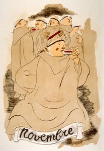 رسم نبيذ فكاهي عام 1946 ، رسم توضيحي لجوليان بافيل بواسطة جوليان بافيل