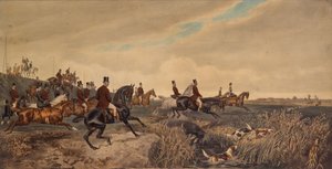 الإمبراطور فرانز جوزيف الأول مع الإمبراطورة إليزابيث خلال عملية مطاردة ، 1880. بواسطة يوليوس بلاس من