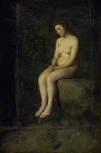 حورية. عارضة أزياء جالسة