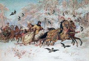 Olenka و Kmicic في مزلقة ، 1885