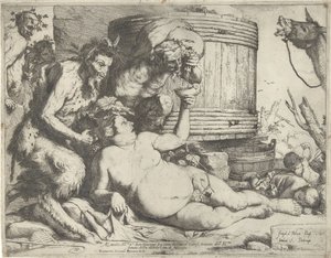 Silenus في برميل النبيذ بواسطة جيوفاني أورلاندو