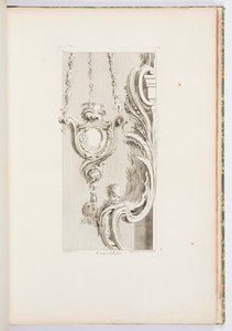 مصباح الكنيسة ، اللوحة 83 ، من Oeuvres de Juste-Aurèle Meissonnier (يعمل بواسطة Juste-Aurèle Meissonnier) بواسطة جوست أوريل ميسونير